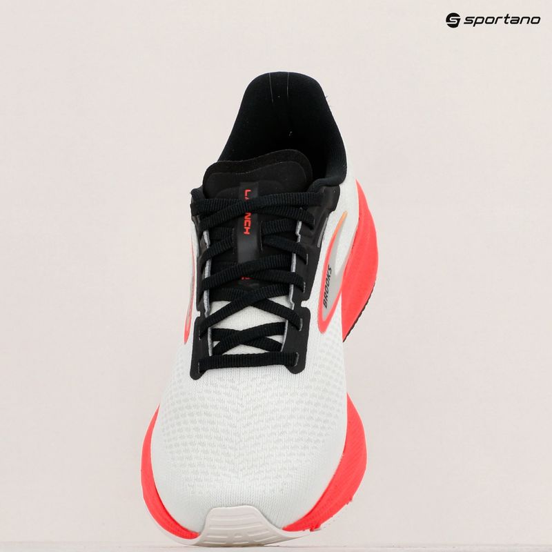 Férfi futócipő Brooks Launch 10 white/black/fiery coral 9