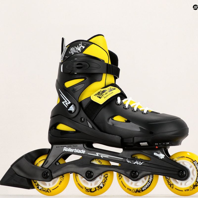 Gyerek görkorcsolya Rollerblade Fury black/yellow 9