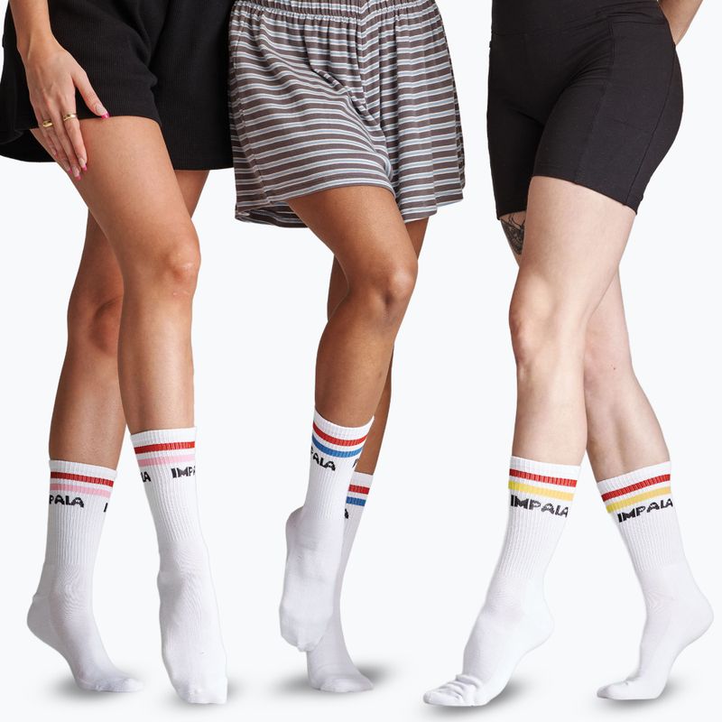 Női zokni IMPALA Stripe 3 pár fehér 3