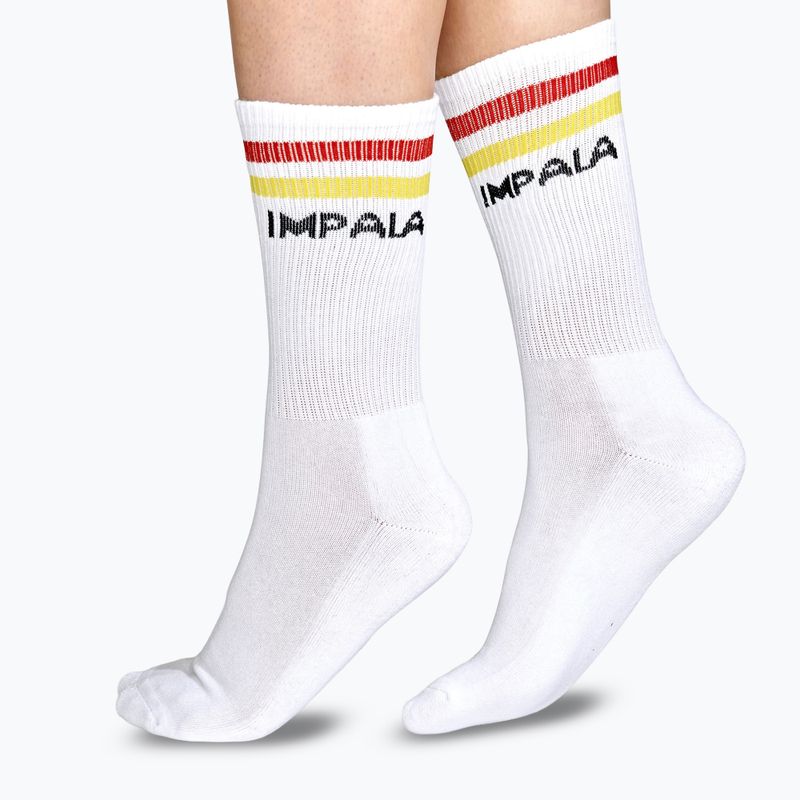Női zokni IMPALA Stripe 3 pár fehér 4