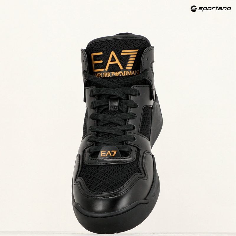 Cipő EA7 Emporio Armani Basket Mid triple black/gold 9