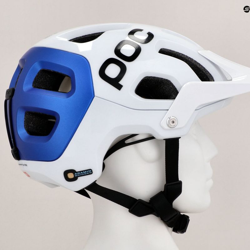 Kerékpáros sisak MTB POC Tectal Race MIPS hydrogen white/opal blue metallic mat 8