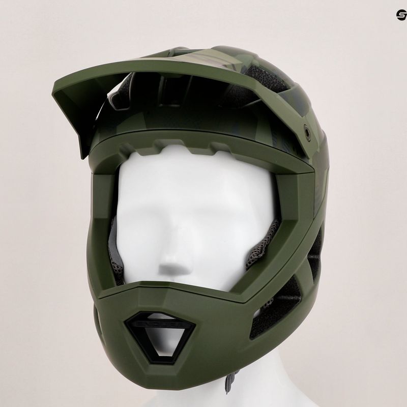 Gyerek kerékpáros sisak Endura Singletrack Full Face Youth olive green 9