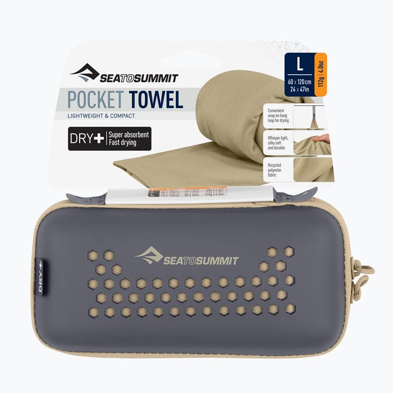 Gyorsan száradó törölköző Sea to Summit Pocket Towel desert 3