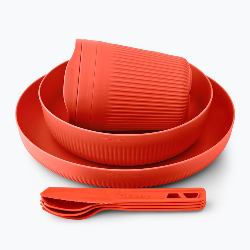 Túra edénykészlet Sea to Summit Passage Dinnerware orange