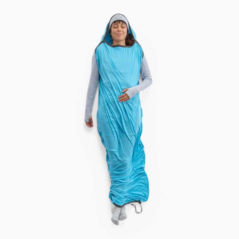 Hálózsák betét Sea to Summit Breeze Sleeping Bag Liner Mummy compact blue atoll/beluga 7