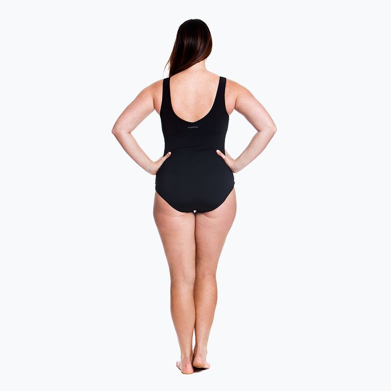 Női egyrészes fürdőruha Funkita Zip Front One Piece még mindig fekete 5