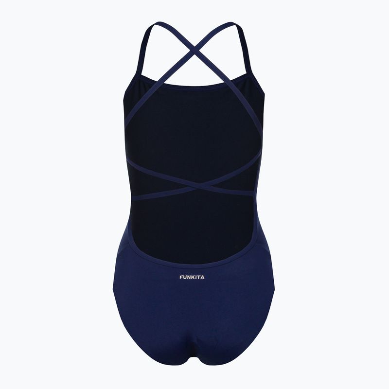Funkita pántos egyrészes női fürdőruha kék FS38L0259408 7