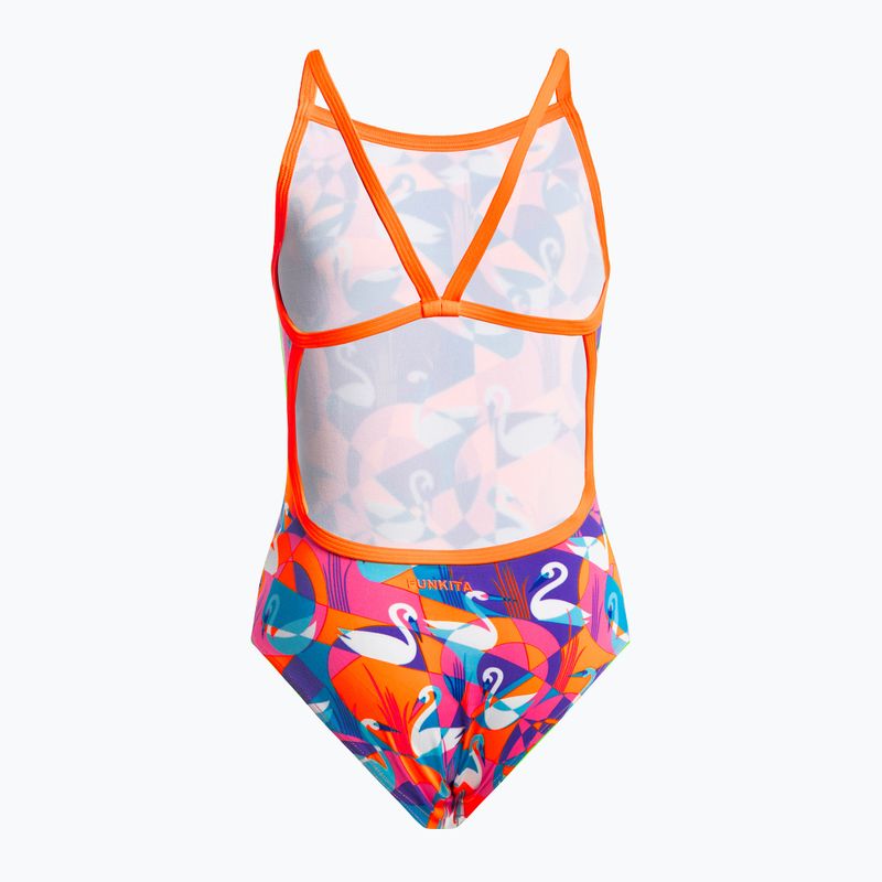 Funkita Eco Eco Single Strap gyermek fürdőruha sárga-rózsaszín FKS030G7132608 2