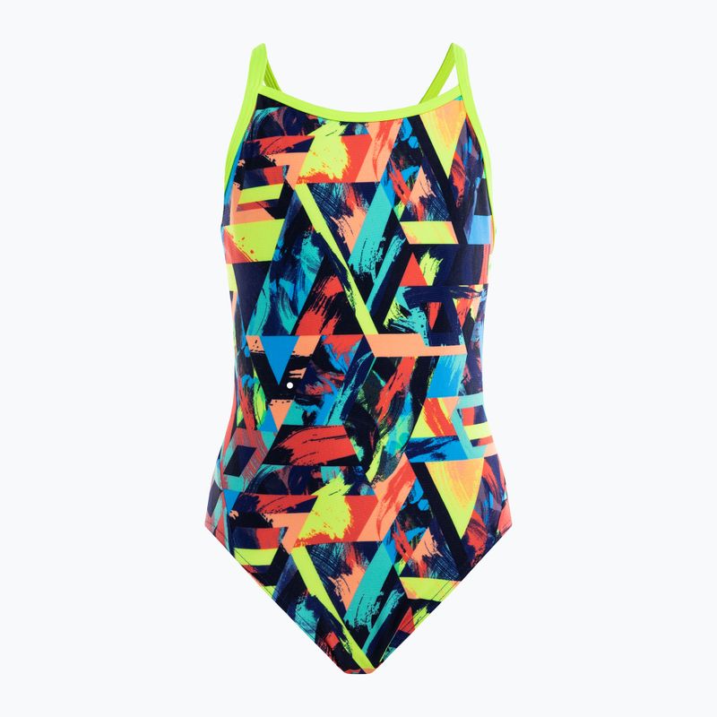 Gyermek egyrészes fürdőruha Funkita Diamond hátul blokkolt sávok FS11G713030908