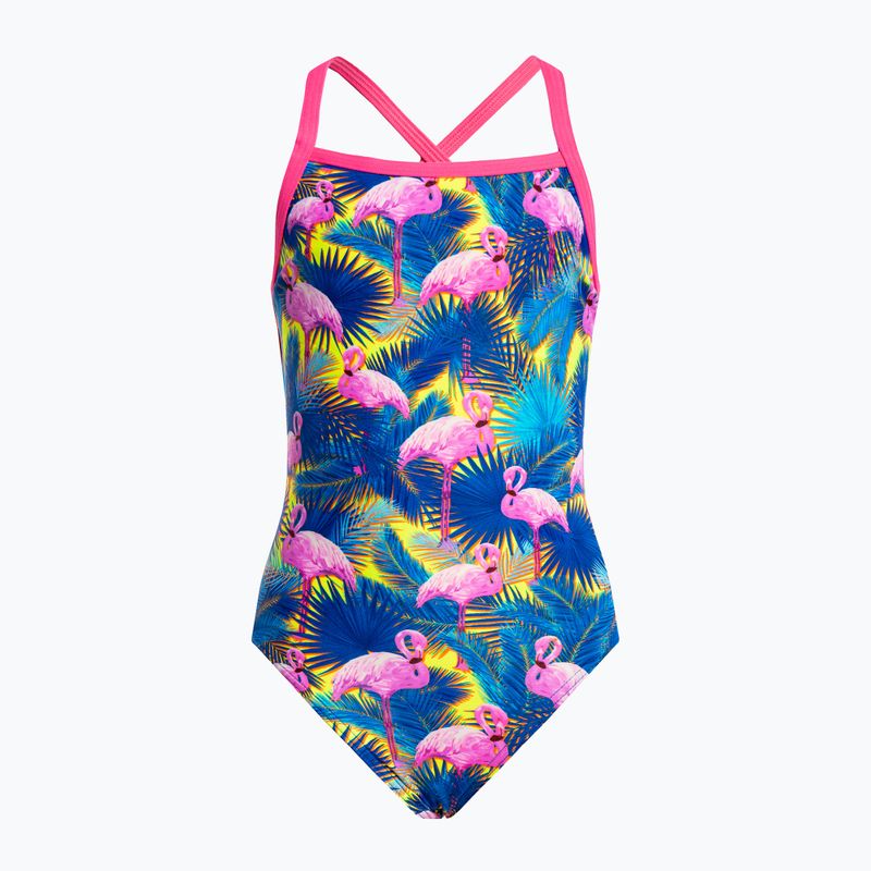 Funkita Strapped In One Piece gyermek fürdőruha kék és rózsaszín FS38G71414