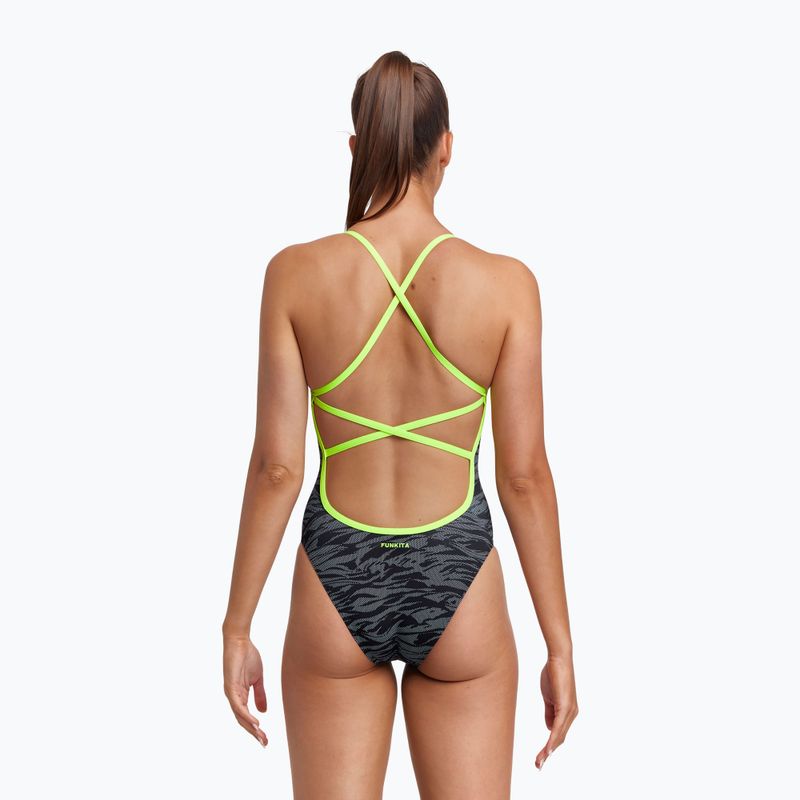 Funkita Strapped In One Piece női fürdőruha Szürke FS38L7141608 6