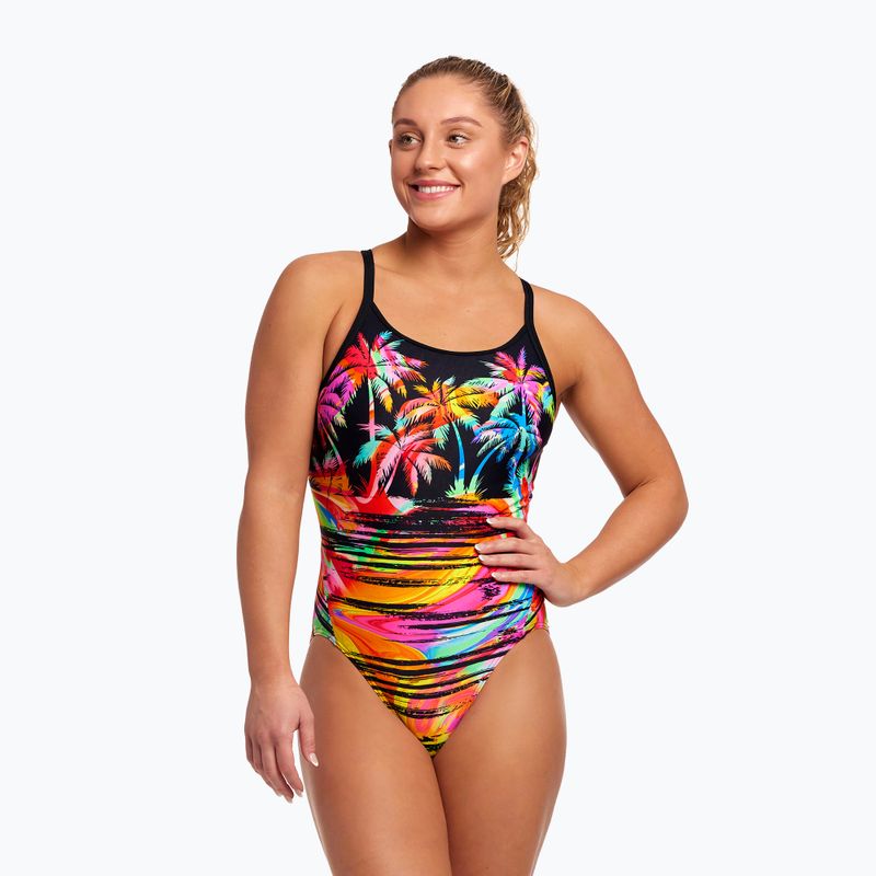 Női egyrészes fürdőruha Funkita Diamond Back One Piece naplemente city 6