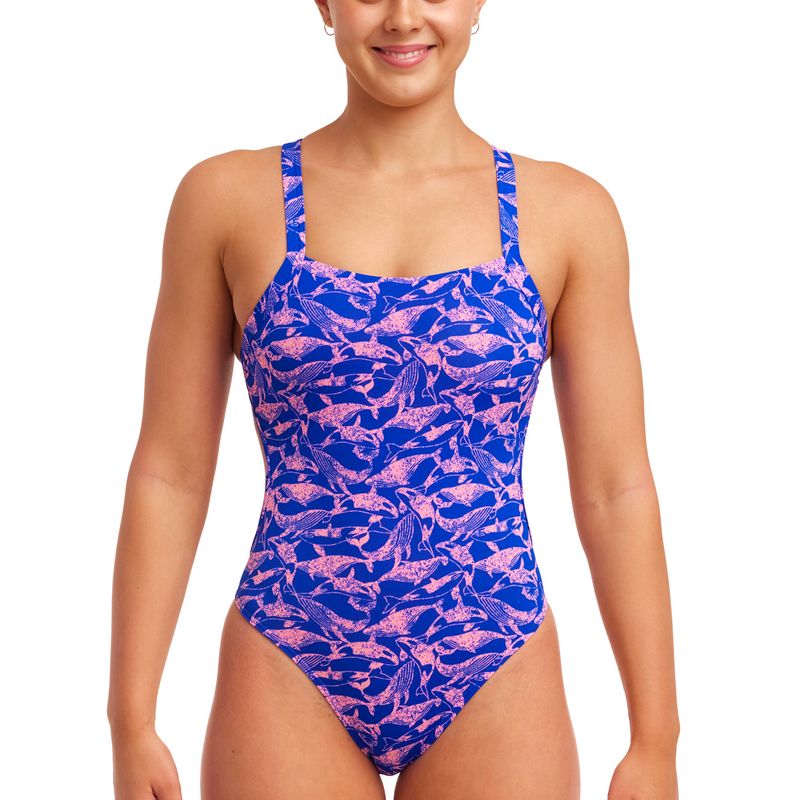 Női Funkita Brace Free One Piece egyrészes, rózsaszínű, nercszínű fürdőruha 6