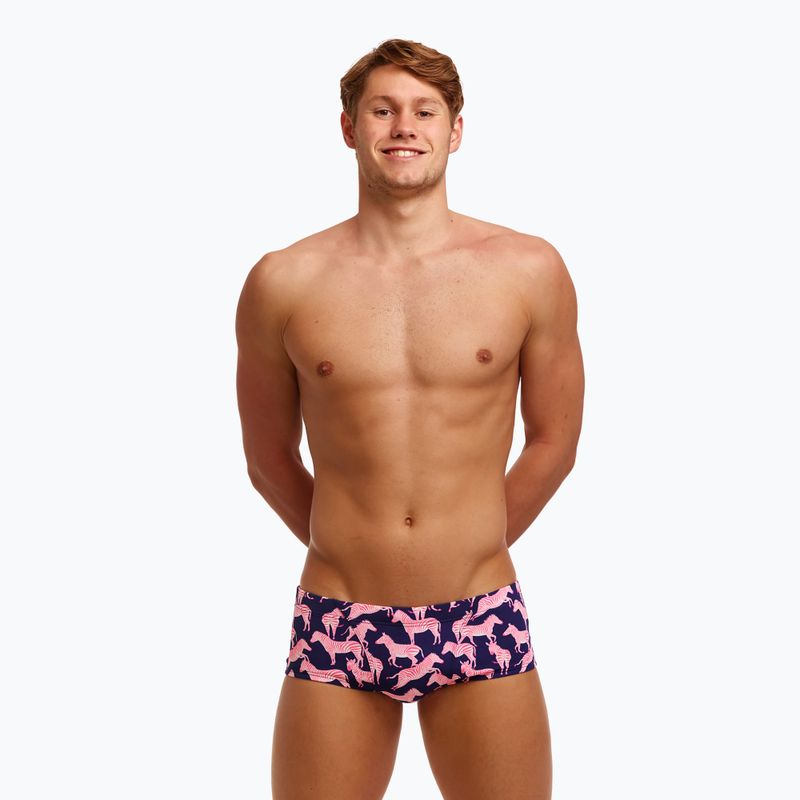 Férfi úszó boxeralsó Funky Trunks Klasszikus fürdőnadrág édes csíkok 5