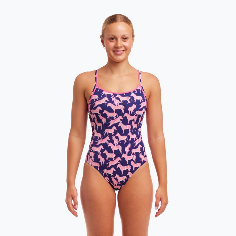 Női egyrészes fürdőruha Funkita Diamond Back One Piece édes csíkok 5