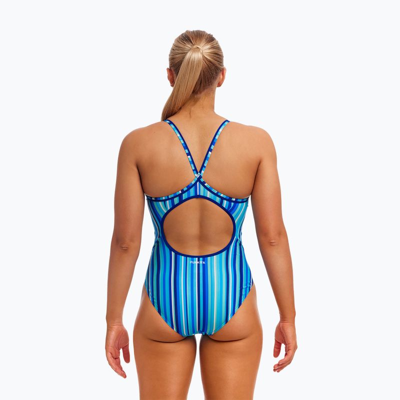 Funkita Diamond Back One Piece lane lines női egyrészes fürdőruha 3