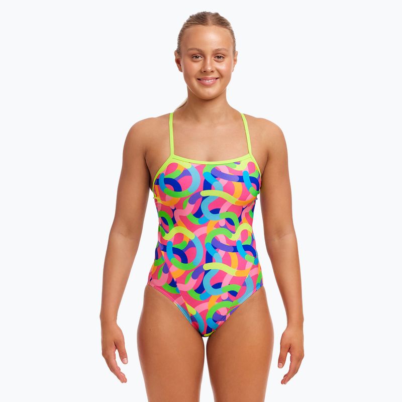 Női Funkita Single Strap egyrészes Curly Wurly fürdőruha 2