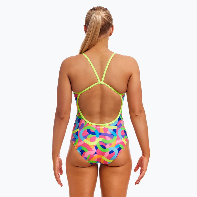 Női Funkita Single Strap egyrészes Curly Wurly fürdőruha 3