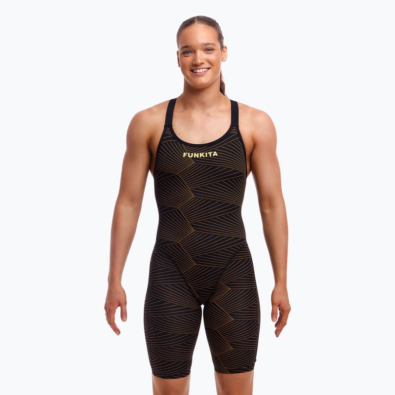 Funkita Fast Legs One Piece arany szövő női overáll 2