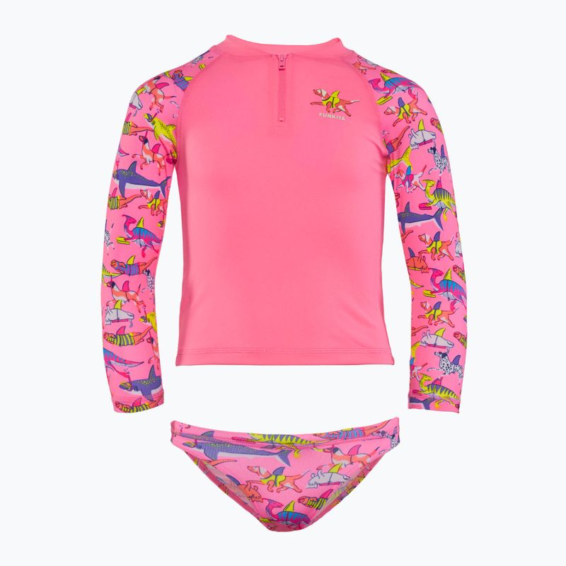 Hosszú ujjú + gyermek úszónadrág Funkita Zippy Rashie & Brief tanuló sávban