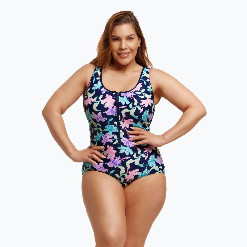 Női egyrészes fürdőruha Funkita Zip Front One Piece gyors áramlás 4