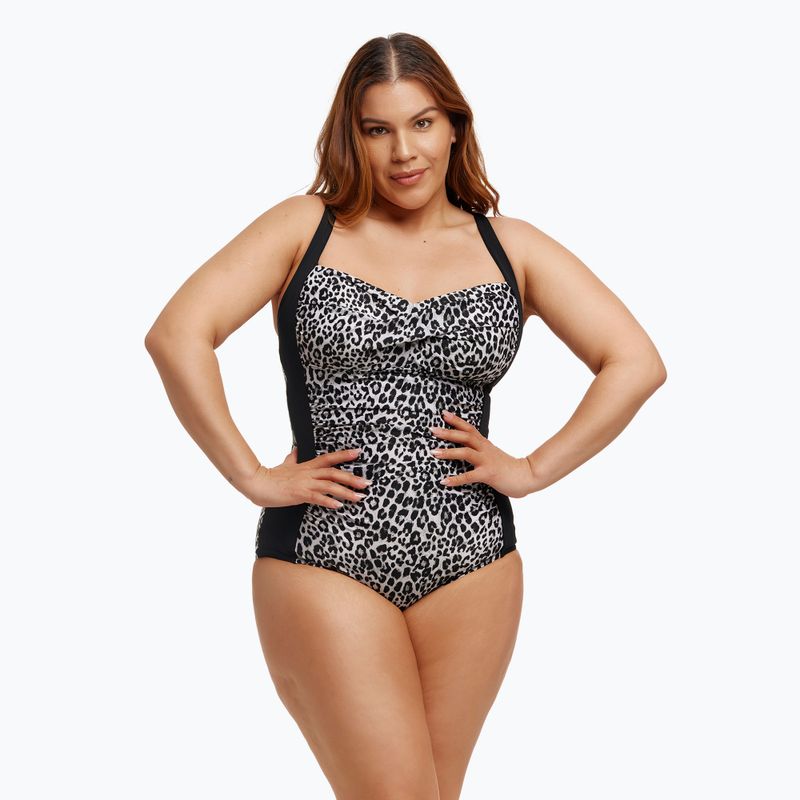 Funkita Ruched One Piece női fürdőruha hófehér