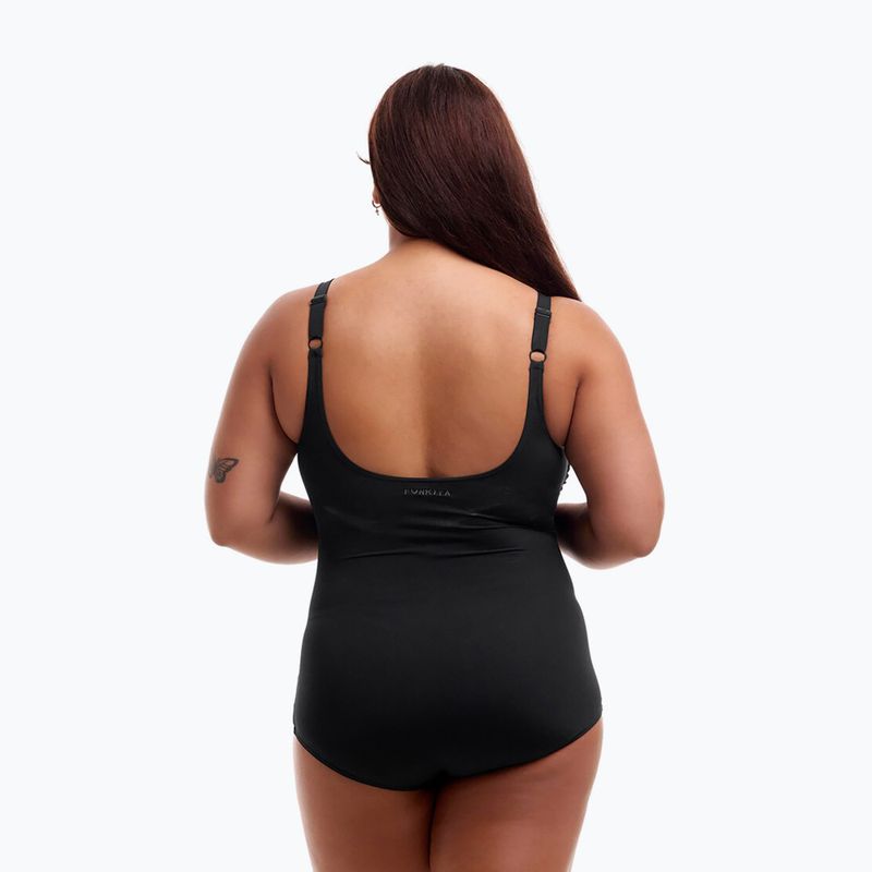 Funkita púpos nyakú egyrészes női fürdőruha Still Black 5