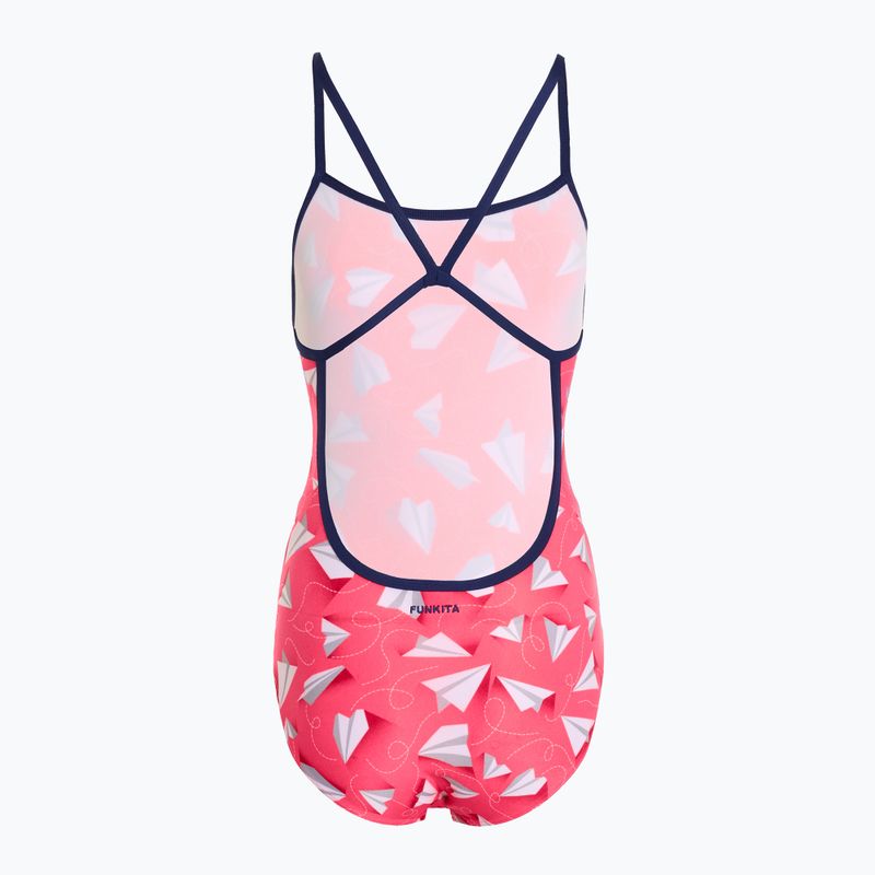 Női fürdőruha Funkita Single Strap One Piece papír rózsaszín 2