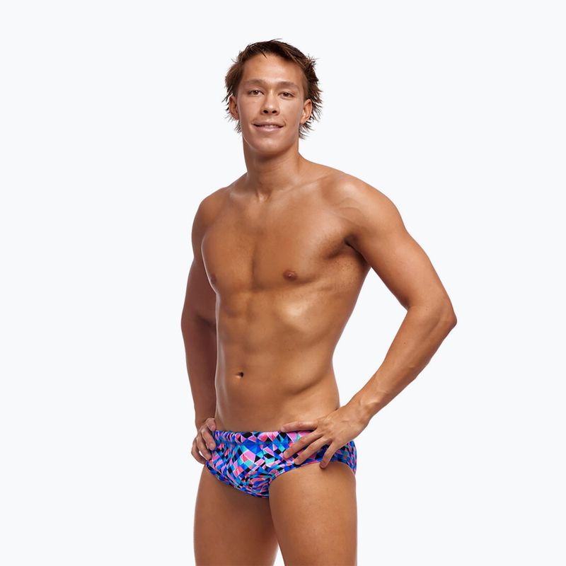 Férfi úszónadrág Funky Trunks Seamed Briefs warp tour