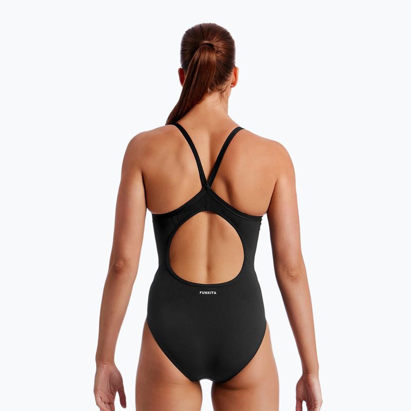 Női Funkita Diamond Back egyrészes fürdőruha Still Black 2