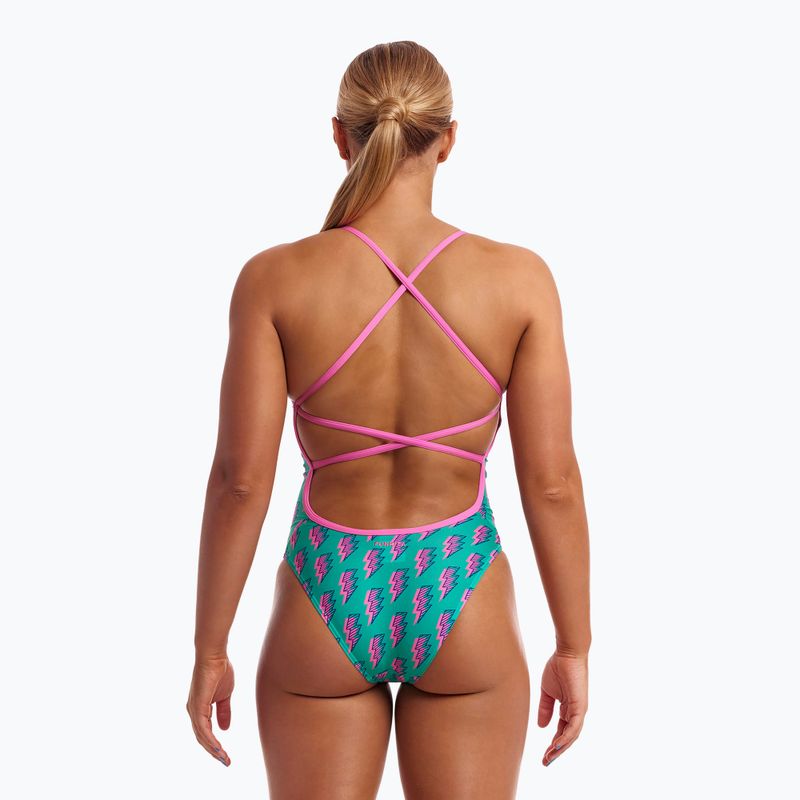 Funkita női egyrészes fürdőruha Strapped In One Piece cipzáras zip zap 4