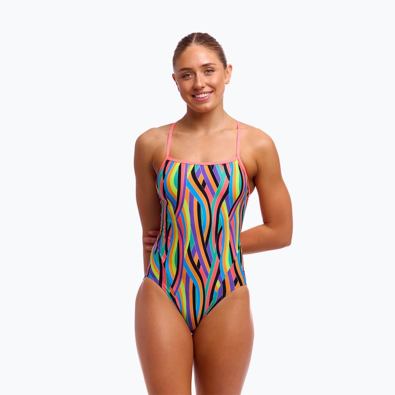 Női Funkita Single Strap egyrészes Curl fürdőruha 4