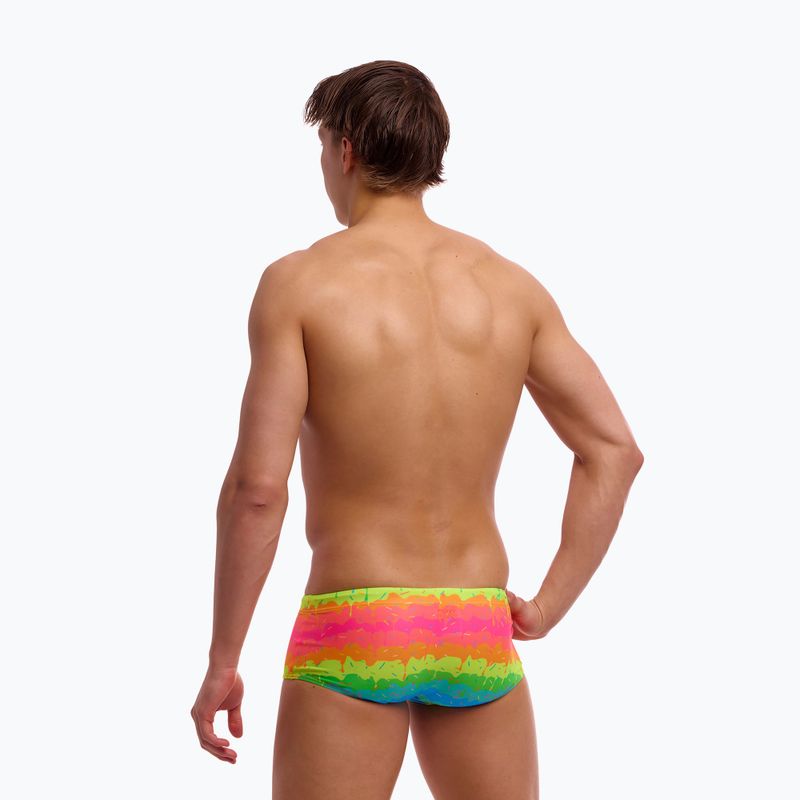 Férfi úszóbokszer Funky Trunks Sidewinder Trunks olvadó káosz 3