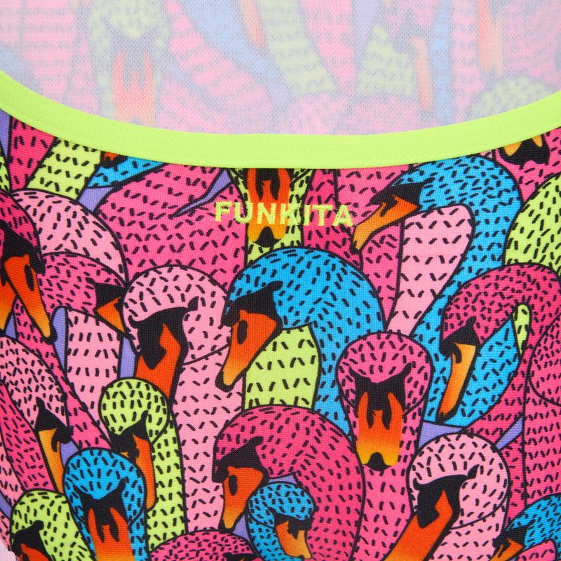 Gyerek egyrészes fürdőruha Funkita Single Strap One Piece Swan City 3