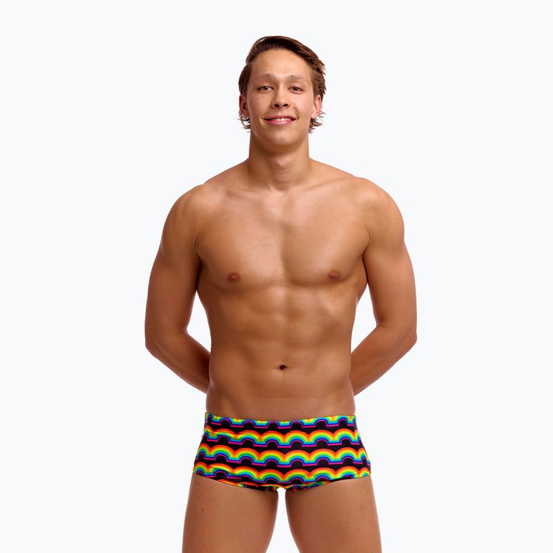 Férfi úszó boxeralsó Funky Trunks Sidewinder Trunks rainbowie 3