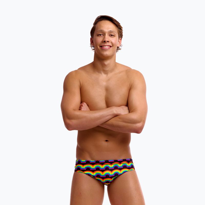 Férfi úszó slip Funky Trunks Classic Brief in rainbow 3