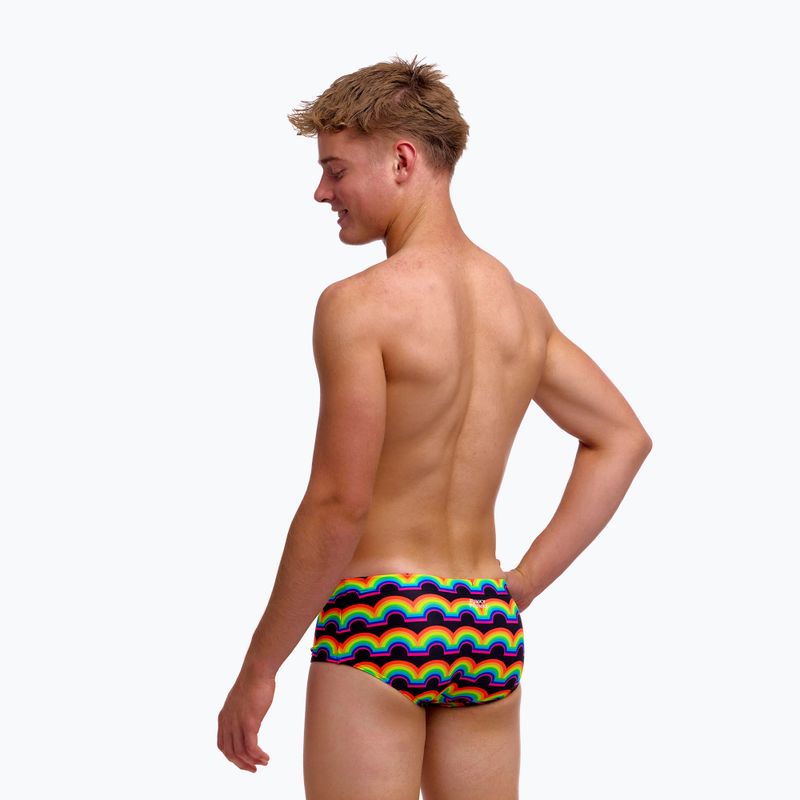 Gyerek úszó boxeralsó Funky Trunks Sidewinder Trunks rainbowie 5