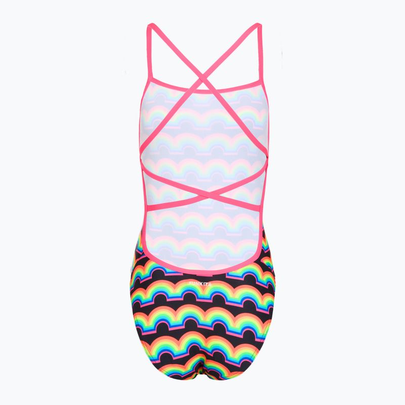 Női egyrészes fürdőruha Funkita Strapped In One piece rainbowie 2