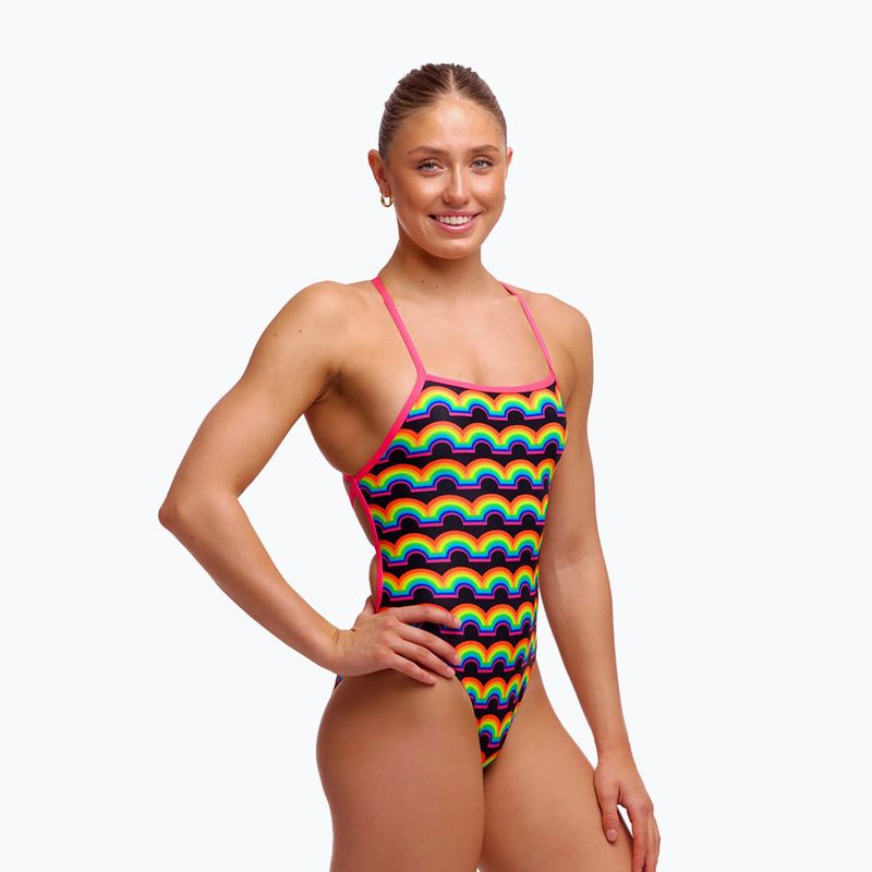 Női egyrészes fürdőruha Funkita Strapped In One piece rainbowie