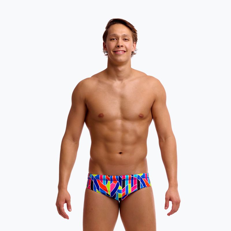 Férfi úszó slip Funky Trunks Classic Brief fault lines 2