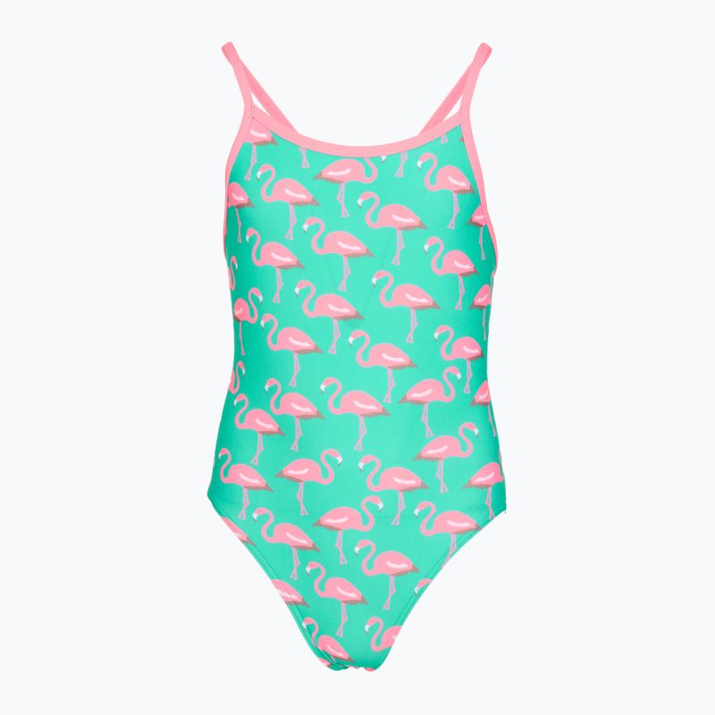 Gyermek egyberészes fürdőruha Funkita Single Strap One Piece go flamingo!