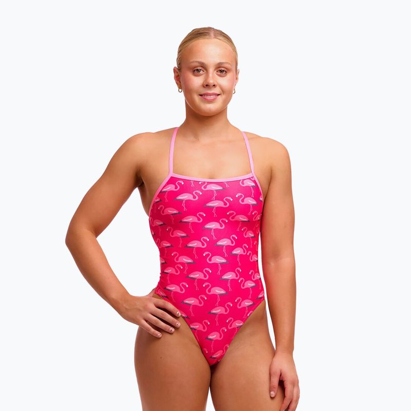 Női egyrészes fürdőruha Funkita Strapped In One piece flaming go gos 4