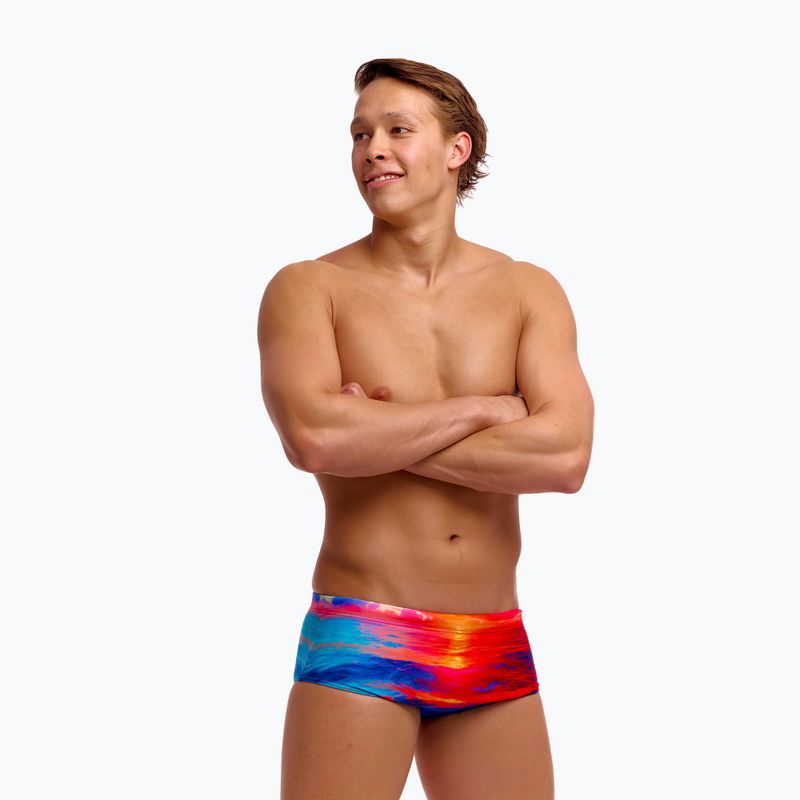Férfi úszó boxeralsó Funky Trunks Sidewinder Trunks sunset delight 3