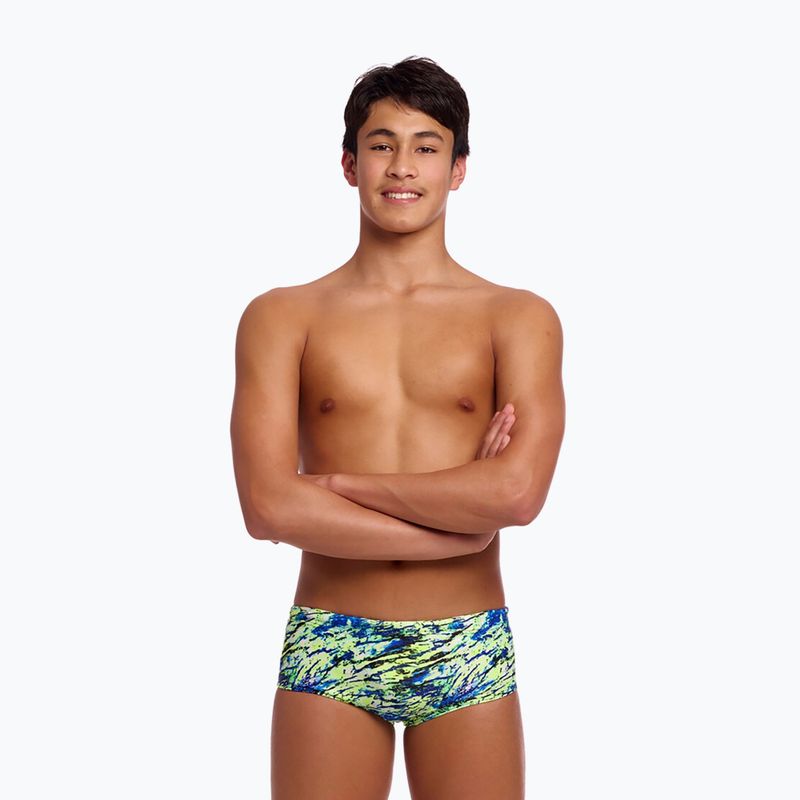Gyerek úszóboxer Funky Trunks Sidewinder Trunks scaled black