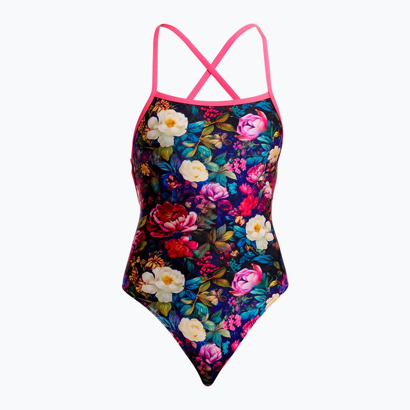 Női egyrészes fürdőruha Funkita Strapped In One Piece bed of roses