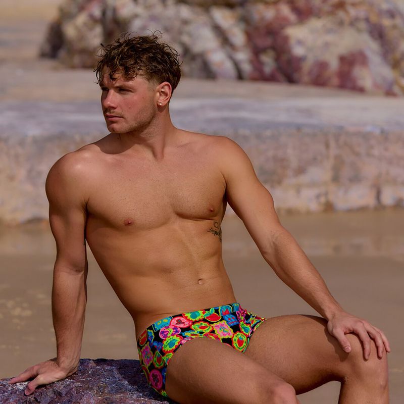 Férfi úszó boxer nadrág Funky Trunks Sidewinder Trunks berry good 6