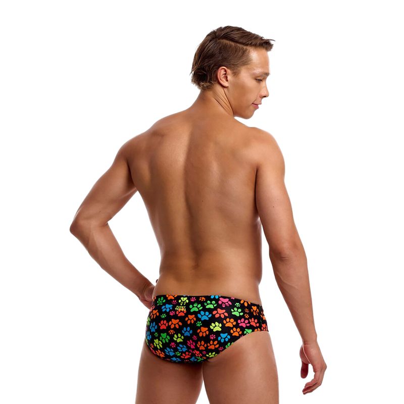 Férfi úszóalsó Funky Trunks Seamed Briefs pawsome 3