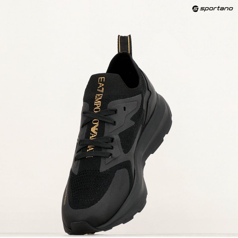 Cipő EA7 Emporio Armani Black & White Altura Knit triple black/gold 9