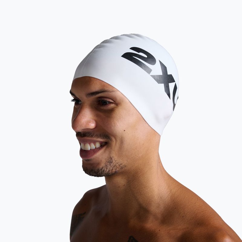 2XU szilikon úszósapka fehér/fehér 3